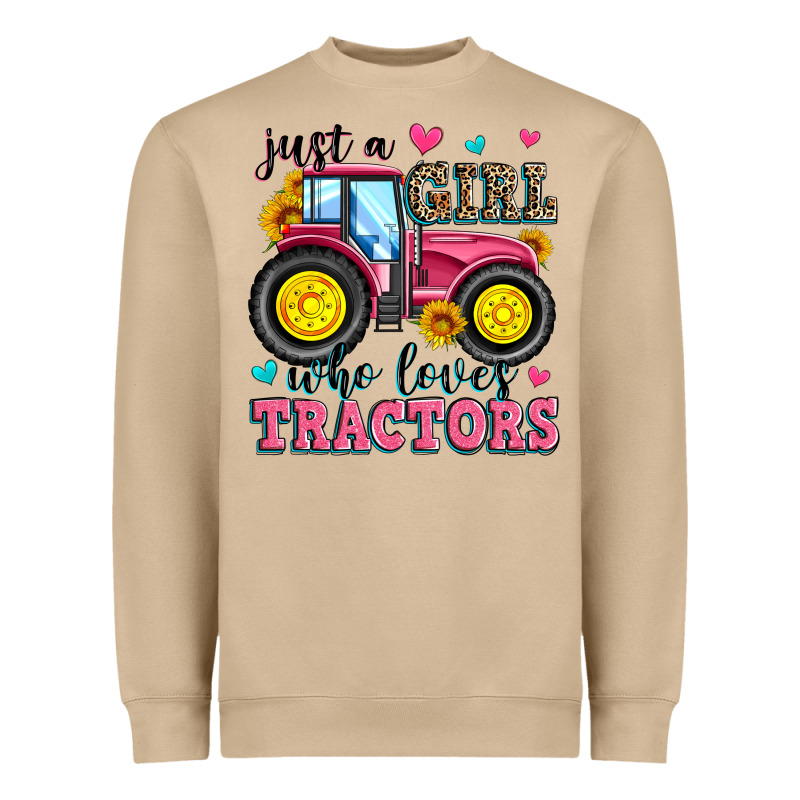 Just A Girl Who Loves Tractors Heavyweight Sweatshirt by Zillion Design Studio | Teevron