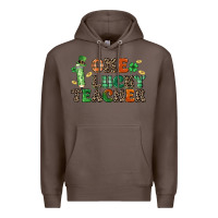 Coffee one lucky teacher Premium Hoodie - LillyAllenDesigns