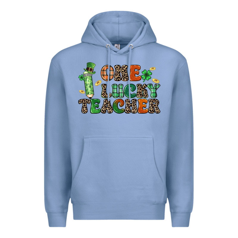 One Lucky Teacher Premium Hoodie by LillyAllenDesigns | Teevron