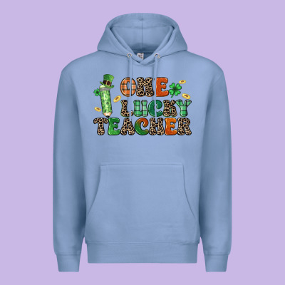 One Lucky Teacher Premium Hoodie Designed By Lillyallendesigns