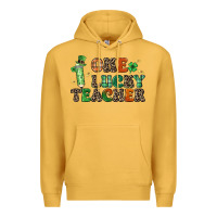 Mustard one lucky teacher Premium Hoodie - LillyAllenDesigns