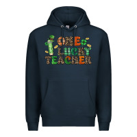 Navy one lucky teacher Premium Hoodie - LillyAllenDesigns