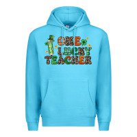 Ocean Blue one lucky teacher Premium Hoodie - LillyAllenDesigns