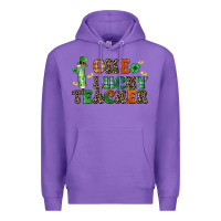 Purple one lucky teacher Premium Hoodie - LillyAllenDesigns