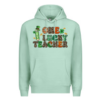 Seafoam one lucky teacher Premium Hoodie - LillyAllenDesigns