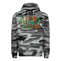 Slate Camo one lucky teacher Premium Hoodie - LillyAllenDesigns
