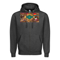 Charcoal Heather western gemstone and leopard with serape licanse plate Zipper Hoodie - Artiststas