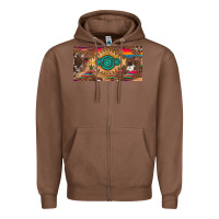 Chestnut western gemstone and leopard with serape licanse plate Zipper Hoodie - Artiststas