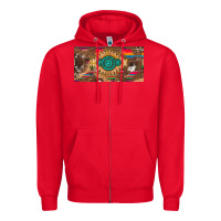 Red western gemstone and leopard with serape licanse plate Zipper Hoodie - Artiststas