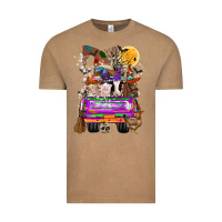 Vintage Coffee Hallloween Farm animals Truck Vintage Tee - CowhideDigitalArt