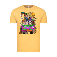 Vintage Mustard Hallloween Farm animals Truck Vintage Tee - CowhideDigitalArt