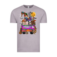 Vintage Zinc Hallloween Farm animals Truck Vintage Tee - CowhideDigitalArt