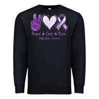 Black Peace love cure Testicular Cancer Premium Sweatshirt - NancyCooperArtShop