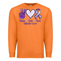 Carrot Peace love cure Testicular Cancer Premium Sweatshirt - NancyCooperArtShop