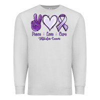 Dove Grey Peace love cure Testicular Cancer Premium Sweatshirt - NancyCooperArtShop