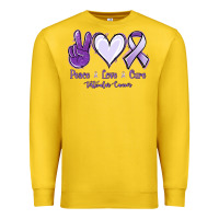 Lemon Peace love cure Testicular Cancer Premium Sweatshirt - NancyCooperArtShop