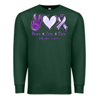 Sports Green Peace love cure Testicular Cancer Premium Sweatshirt - NancyCooperArtShop