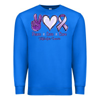 True Royal Peace love cure Testicular Cancer Premium Sweatshirt - NancyCooperArtShop