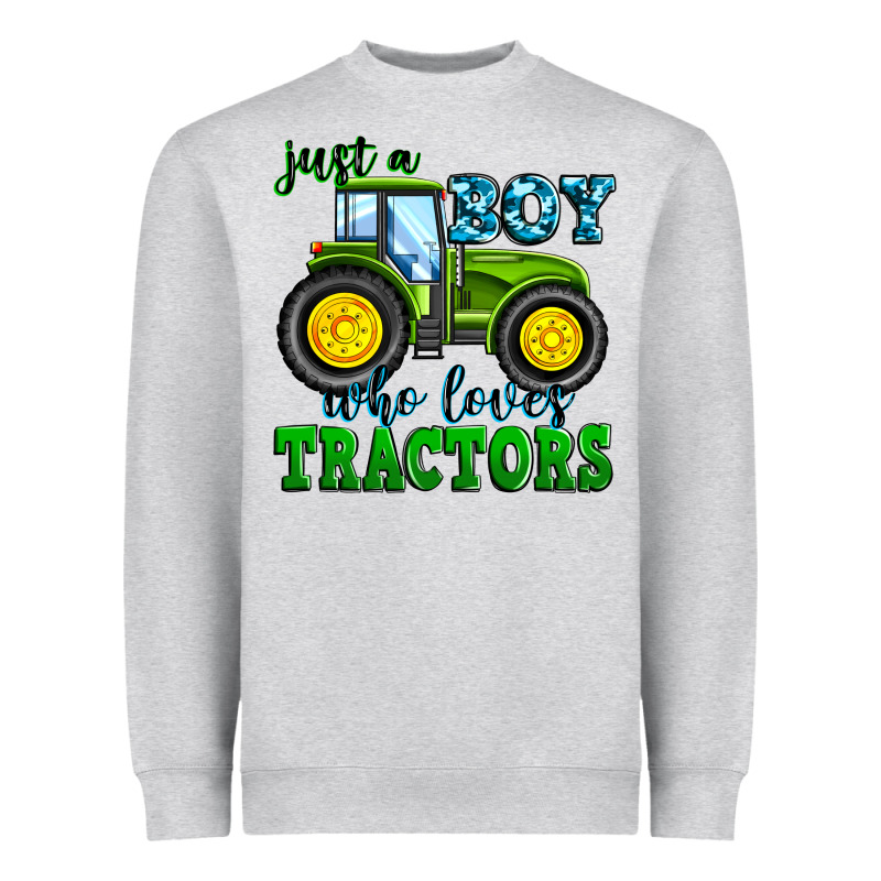 Just A Boy Who Loves Tractors Heavyweight Sweatshirt by Zillion Design Studio | Teevron