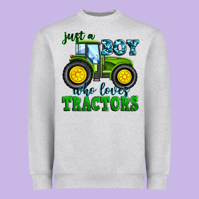 Just A Boy Who Loves Tractors Heavyweight Sweatshirt Designed By Zillion Design Studio