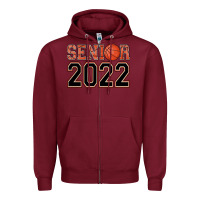 Burgundy senior basketball Zipper Hoodie - AdoDesignShop