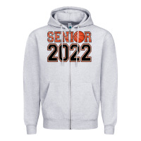 Heather Grey senior basketball Zipper Hoodie - AdoDesignShop