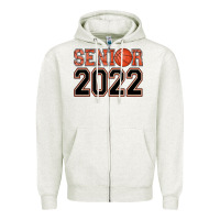 Oatmeal Heather senior basketball Zipper Hoodie - AdoDesignShop