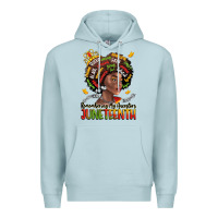 Blue Mist remembering my ancestors juneteenth Premium Hoodie - LillyAllenDesigns