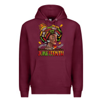 Burgundy remembering my ancestors juneteenth Premium Hoodie - LillyAllenDesigns