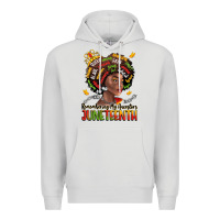 Dove Grey remembering my ancestors juneteenth Premium Hoodie - LillyAllenDesigns