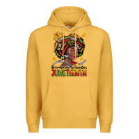 Mustard remembering my ancestors juneteenth Premium Hoodie - LillyAllenDesigns