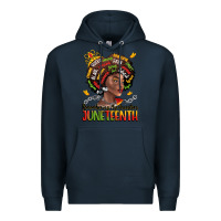 Navy remembering my ancestors juneteenth Premium Hoodie - LillyAllenDesigns