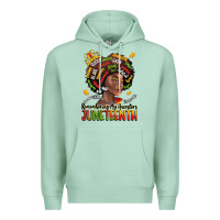 Seafoam remembering my ancestors juneteenth Premium Hoodie - LillyAllenDesigns