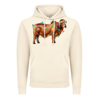 Vintage Artic brahman bull with christmas lights Vintage Hoodie - RanaPortraitStore