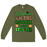 Army Green it's me hi i'm the cookie dealer it's me girl scou Long Sleeve Tee - Artiststas