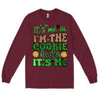 Burgundy it's me hi i'm the cookie dealer it's me girl scou Long Sleeve Tee - Artiststas