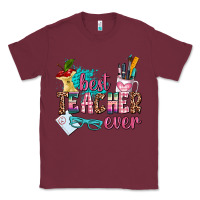 Burgundy best teacher ever Classic Tee - AdoDesignShop