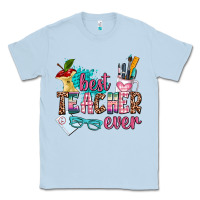 Dusty Blue best teacher ever Classic Tee - AdoDesignShop