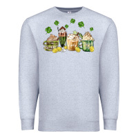Heather Grey patricks day coffee Premium Sweatshirt - MaliasSmallBusiness