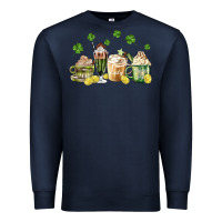 Navy patricks day coffee Premium Sweatshirt - MaliasSmallBusiness