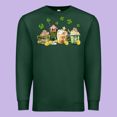 Patricks Day Coffee Premium Sweatshirt Designed By Maliassmallbusiness