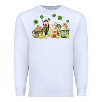 White patricks day coffee Premium Sweatshirt - MaliasSmallBusiness