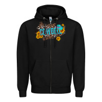 Black western cowgirl and sunflower with hat and cowhide leopard Zipper Hoodie - Artiststas
