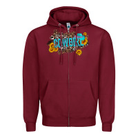 Burgundy western cowgirl and sunflower with hat and cowhide leopard Zipper Hoodie - Artiststas