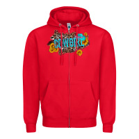 Red western cowgirl and sunflower with hat and cowhide leopard Zipper Hoodie - Artiststas