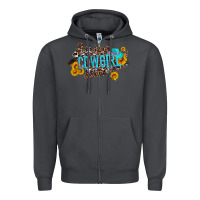 Smoke western cowgirl and sunflower with hat and cowhide leopard Zipper Hoodie - Artiststas