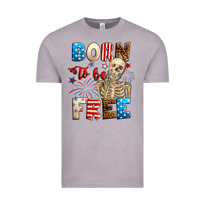 Born To Be Free With Skeleton 4th Of July Vintage Tee by Neo Western | Teevron