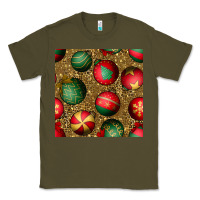 Army Green christmas ornaments and leopard seamless pattern Classic Tee - BundleAndBundleShop