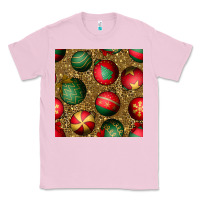 Bubblegum Pink christmas ornaments and leopard seamless pattern Classic Tee - BundleAndBundleShop