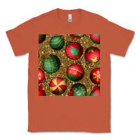 Copper christmas ornaments and leopard seamless pattern Classic Tee - BundleAndBundleShop
